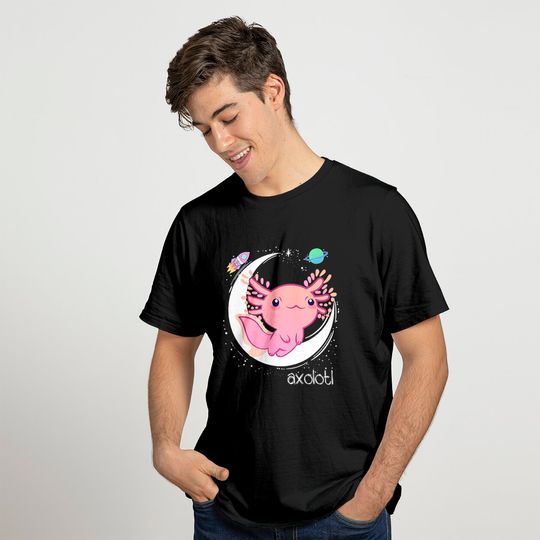 Space Axolotl Kawaii Pastel Goth T Shirt