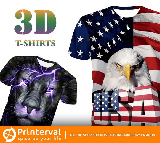Shirt for Men F_Gotal Mens T-Shirts Fashion Summer Short Sleeve Cats 3D Printing Casual Sport Tees Blouse Tops 