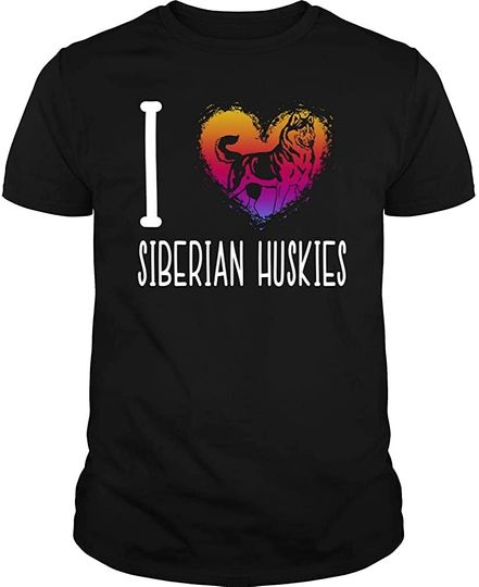 I Love Siberian Huskies T-Shirt