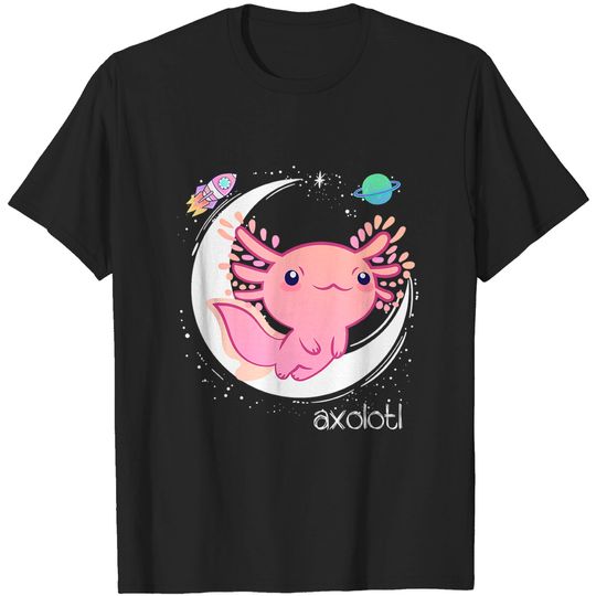 Space Axolotl Kawaii Pastel Goth T Shirt