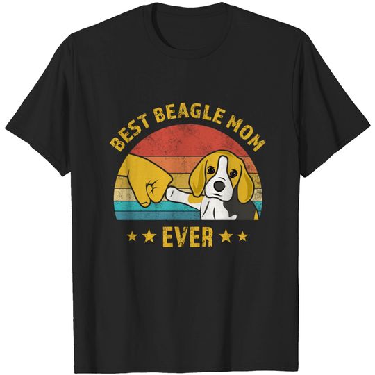 Best Beagle Mom Ever Retro Vintage T Shirt