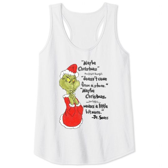 The Green Christmas Dr Seuss Tank Tops