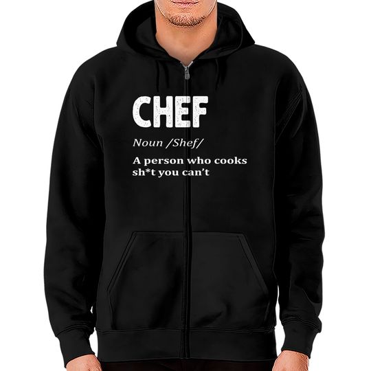 Chef Men's Zip Hoodie Definition