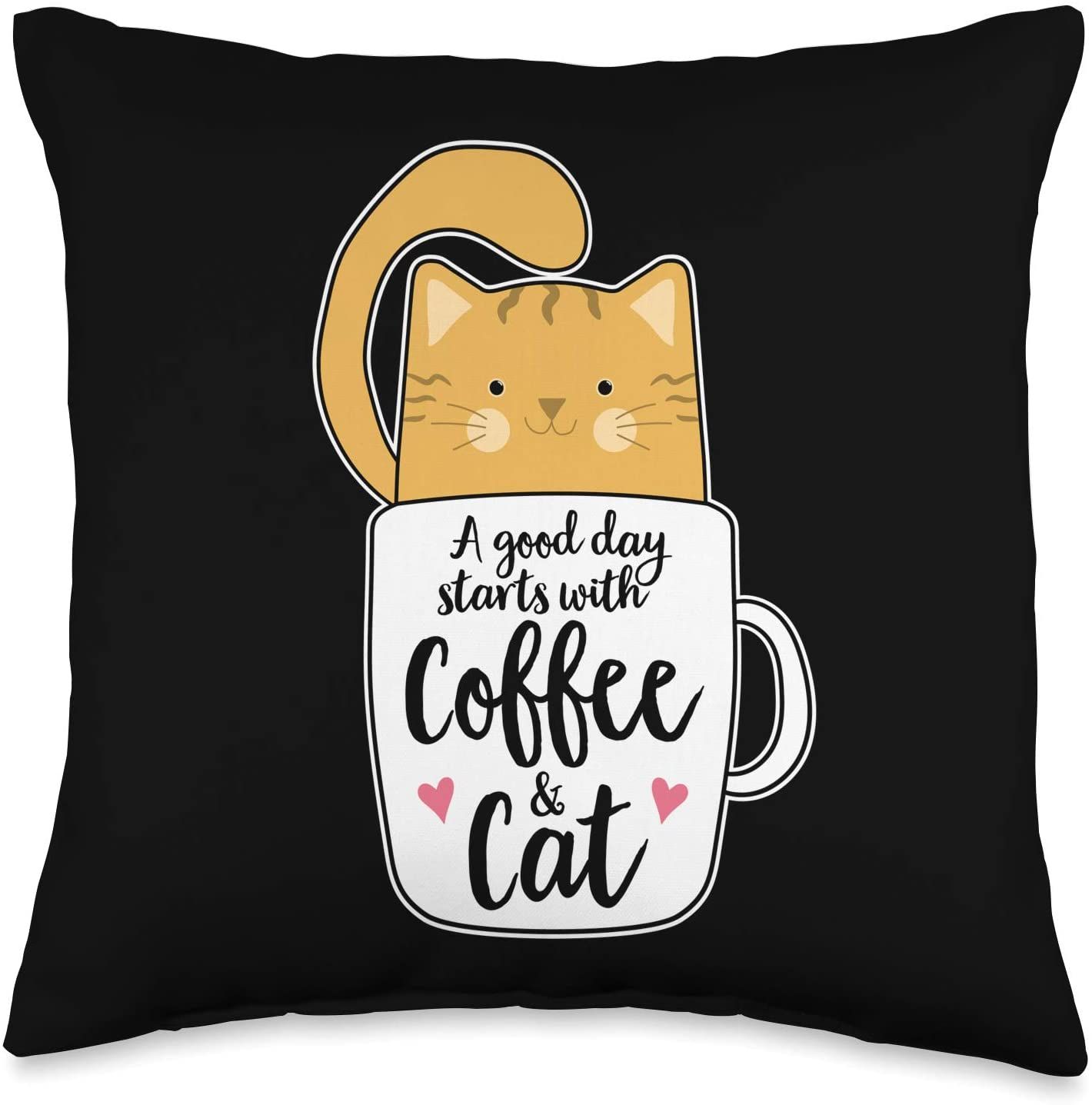 Multicolor 18x18 Meow I'm A Cat Funny Halloween Apparel & Gifts Funny Halloween Lovers Meow I'm A Cat Throw Pillow 